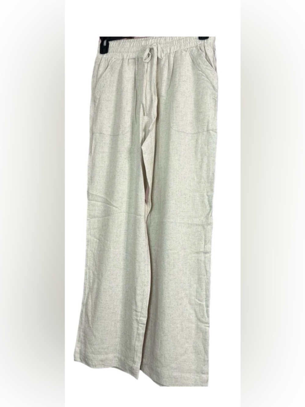 Marissa Olivia Oatmeal Tie front Style Linen blend Pants NWT